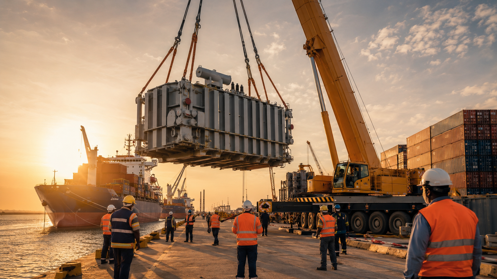 Out-of-gauge cargo crane operation at Dar es Salaam port